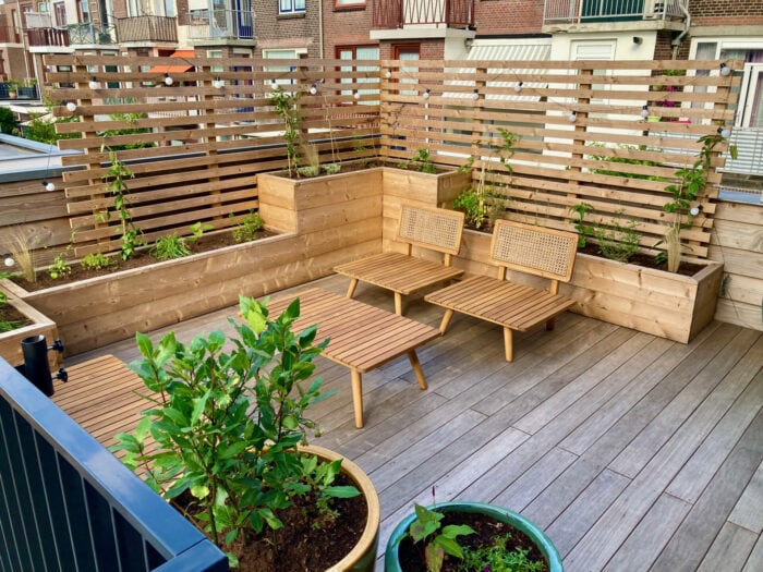 Dakterras Schiedam het lange vierkant