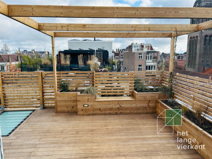 Dakterras Amsterdam het lange vierkant