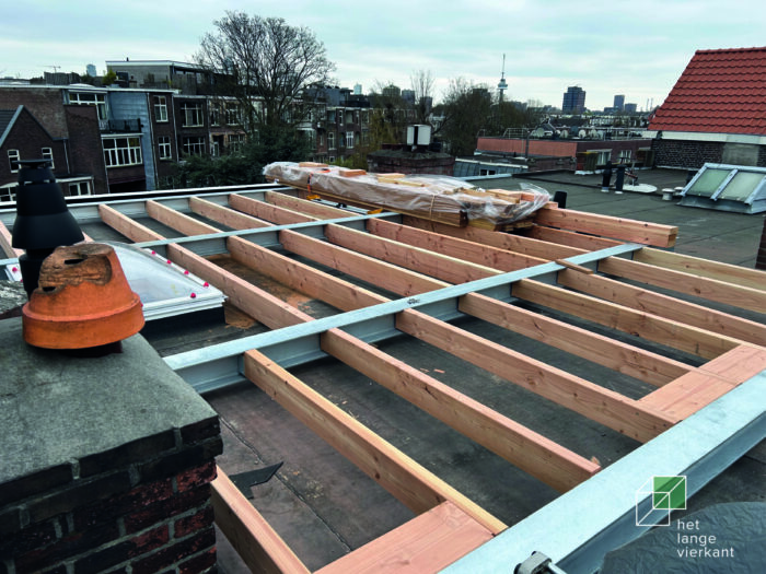 Constructie het lange vierkant
